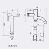 DAHSLNWKN Sprayer Brass Handheld Shower Toilet Sprayer Single Cold Wall MountedSprayer view 3