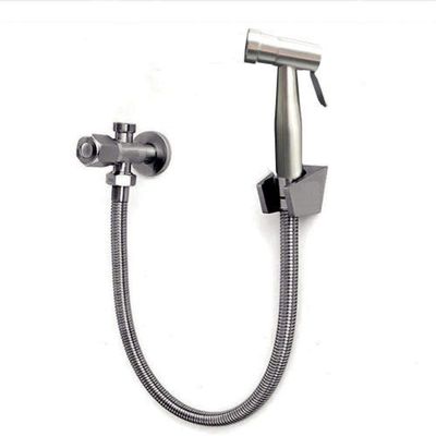 Toilet Spray HandheldDouche Kit Bathroom Wall Mounted Showers Rear Cleaning Valve Washing Machine Set - Stainless Steel Flusher Toilet Booster Spray Gun Wall Mounted
