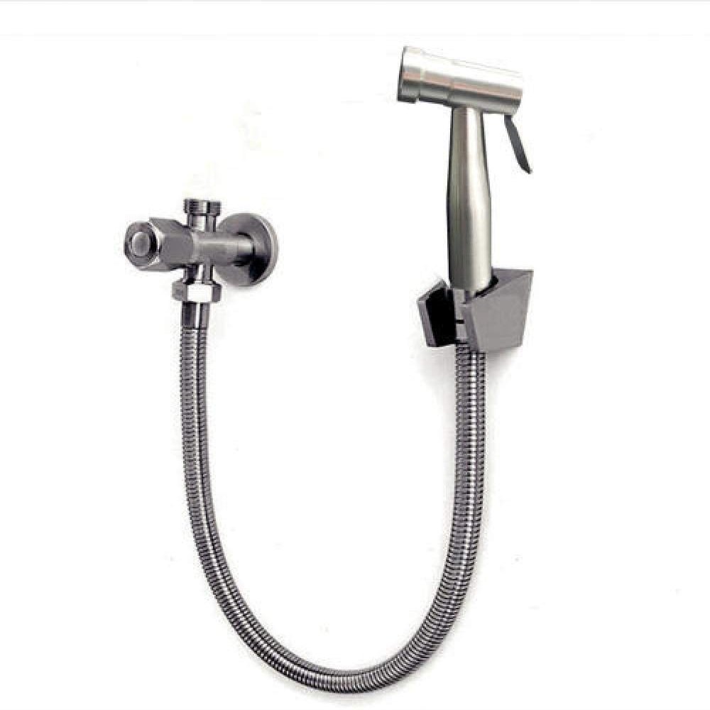 Toilet Spray HandheldDouche Kit Bathroom Wall Mounted Showers Rear Cleaning Valve Washing Machine Set - Stainless Steel Flusher Toilet Booster Spray Gun Wall Mounted