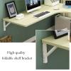 Corner Wall Folding Desk, Folding Desk, Floating Desk, Wall Mounted Folding Computer Table, Wood Foldable Dining Table, Space-Saving (Maple 120 x 60 x 40 cm/47 x 24 x 16 inches) view 3
