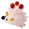 Miniature blown glass figurines Small animals Handmade Hedgehog Home decor Crafts Living Room tabletop Crystal figurines Collectible Gift (Pink) view 1