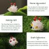 Miniature blown glass figurines Small animals Handmade Hedgehog Home decor Crafts Living Room tabletop Crystal figurines Collectible Gift (Pink) view 3