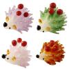 Miniature blown glass figurines Small animals Handmade Hedgehog Home decor Crafts Living Room tabletop Crystal figurines Collectible Gift (Pink) view 4