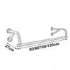 YUSIWOAL Wall White Clothes Rack,Iron Pipe Wall-Mounted Clothes Rail,Triangle Bracket Clothing Storage Rack for Living Room Hallways(60x27cm) view 2
