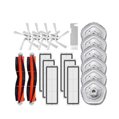 KIEEQGAK Compatible for Dreame W10 / W10 PROVacuum Cleaner PartsHEPA FilterMain Side BrushMop Cloth PadVacuum Cleaner Accessories(18PCS)