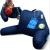 ComfortSpa Reading Pillow for Kids Teens Adult, Back Rest Pillow with Arms, Pockets, Washable Cover; Use as Back Pillow for Bed Sitting Up for Bedrest, Relief from GERD Heartburn (Standard Blue) view 1