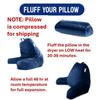 ComfortSpa Reading Pillow for Kids Teens Adult, Back Rest Pillow with Arms, Pockets, Washable Cover; Use as Back Pillow for Bed Sitting Up for Bedrest, Relief from GERD Heartburn (Standard Blue) view 4