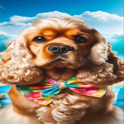 Best of Breed Cocker Spaniel Buff DCR 100% Poly Velour Micro Fiber Beach Towel Quick Dry 30" x 60"