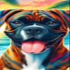 Best of Breed Boxer Brindle DCR 100% Poly Velour Micro Fiber Beach Towel Quick Dry 30" x 60" view 1