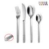 IFAJOOR Flatware Silverware Set, 4/16/24/32/40/48 Pieces Thick Stainless Steel Hammer Point Round Handle Cutlery Set Steak Knife, Fork And Spoon, Tableware Cutlery Set(Silver,1Set-4Pcs) view 3