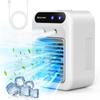Portable air conditioner, mini USB fan, air cooler, air humidifier, 2-speed fan, two atomization modes for home, office, and outdoor use. view 1