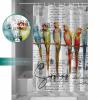 Parrots Shower Curtain Set with Hook 48" x 72",Washable Cloth Polyester Fabric Shower+Curtain,Waterproof Bath Curtains for Bathroom,Showers,Bathtubs Bird Tropical Colorful Animal Retro Newspaper view 3