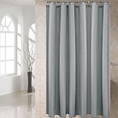 Solid Color Bath Curtain White Simple Shower Curtains Waterproof Comfortable for Bathroom with Hooks Bathtub Curtain Decor 79x79in-200x200cm/WxH Shower Curtain Washable