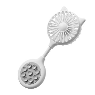 STDEV Convenient Table Fan Pocket Fan ABS Texture Travel Fan Outdoor Fan Lightweight Fan Foldable Fan With Suction Cup, White