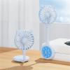 STDEV Convenient Table Fan Pocket Fan ABS Texture Travel Fan Outdoor Fan Lightweight Fan Foldable Fan With Suction Cup, White view 4