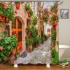 HNLYM Garden Flowers Scenery Shower Curtains Extra Long Bath Curtain Waterproof Bathroom Home Decor Washable Fabric Bathroom 39x71in-100x180cm/WxH Bathroom Curtain view 1