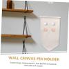 Unomor 1piece Wall Hanging Brooch Organizer Stylish Canvas Display Banner for Brooches Pins and Jewelry Storage Boy Girl's Room Living Area Versatile and Portable Pin Holder view 4