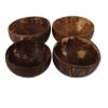 CATIEBYE 4pcs Coconut Shell Bowls Decorative Dessert Bowls for Snacks Home Decor Lightweight Stable Natural Retro Tropical Style for Parties Gatherings view 1