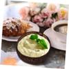 CATIEBYE 4pcs Coconut Shell Bowls Decorative Dessert Bowls for Snacks Home Decor Lightweight Stable Natural Retro Tropical Style for Parties Gatherings view 2