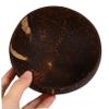CATIEBYE 4pcs Coconut Shell Bowls Decorative Dessert Bowls for Snacks Home Decor Lightweight Stable Natural Retro Tropical Style for Parties Gatherings view 4