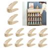 AKYLDI Shoe Stackers for a Pair of Shoes, Adjustable Shoe Slots, Double Deck Shoe Organizer for Closet for Shelf Closet Floor,Brown-30 view 1