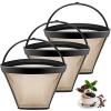 Bouaida Reusable Coffee Filters Suitable for Ninja Coffee Maker, 3Pcs Cone Coffee Filters 4, Which Can Be Used to Replace the Cuisinart Coffee Maker Filter 4 view 1