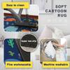 Isyorefam Cute Cartoon Dinosaur Rug for Bedroom 59"x39" Bedroom Playroom Decor for Kids Lovely Dinosaur Animal Pattern Carpet Blue Rug Non-Slip Washable view 4