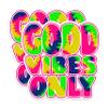 (2 Pack) Good Vibes Only Tie Dye Magnets - Positive Vibes - 5" On Longest Side - Premium Magnet - for Cars, Refrigerators, Toolboxes, Lockers - Made in USA - MAG1092 view 1