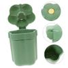 ZHIQISHI Desk bin,Flower Trash Can Small Wastebasket Mini Office Plastic (Color : Green, Size : 14X13CM)(Green) view 2