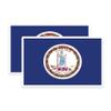 (2 Pack) Virginia State Flag Magnets - VA State Flag Magnet - Choose from 50 States - 5" On Longest Side - Premium Magnet - for Cars, Refrigerators, Toolboxes - Made in USA - MAG1332 view 1