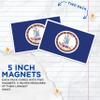 (2 Pack) Virginia State Flag Magnets - VA State Flag Magnet - Choose from 50 States - 5" On Longest Side - Premium Magnet - for Cars, Refrigerators, Toolboxes - Made in USA - MAG1332 view 3