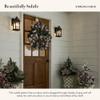MACKENZIE-CHILDS Wreath Hanger, Door Hanger for Christmas Wreaths or Seasonal Decor, Gray-and-White Sterling Check view 3