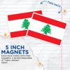 (2 Pack) Lebanon World Flag Magnets - Pride - 5 Inches On Longest Side - Premium Magnet - Choose from Over 200 Countries - for Cars, Refrigerators, Toolboxes, Lockers - Made in USA - MAG0907 view 3