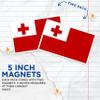 (2 Pack) Tonga World Flag Magnets - Pride - 5 Inches On Longest Side - Premium Magnet - Choose from Over 200 Countries - for Cars, Refrigerators, Toolboxes, Lockers - Made in USA - MAG0995 view 3