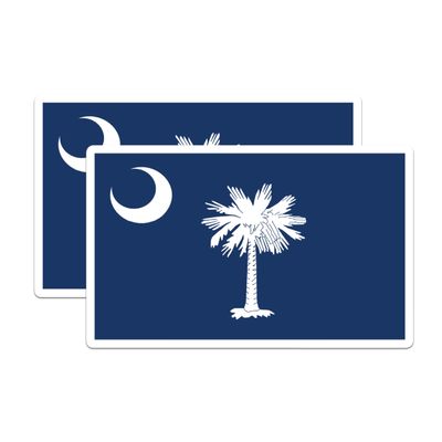 (2 Pack) South Carolina State Flag Magnets - SC State Flag Magnet - Choose from 50 States - 5" On Longest Side - Premium Magnet - for Cars, Refrigerators, Toolboxes - Made in USA - MAG1326