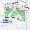 (2 Pack) Letting Karma Take Care of It Magnets - Funny Cute Frog Magnet - 5" On Longest Side - Premium Magnet - for Cars, Refrigerators, Toolboxes - Made in USA - MAG1349 view 3