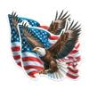 (2 Pack) Patriotic Bald Eagle Waving USA American Flag Magnets - US Pride - 5" On Longest Side - Premium Magnet - for Cars, Refrigerators, Toolboxes - Made in USA - MAG1368 view 1