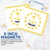 (2 Pack) Rhode Island State Flag Magnets - RI State Flag Magnet - Choose from 50 States - 5" On Longest Side - Premium Magnet - for Cars, Refrigerators, Toolboxes - Made in USA - MAG1325 view 3