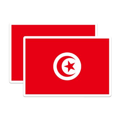 (2 Pack) Tunisia World Flag Magnets - Pride - 5 Inches On Longest Side - Premium Magnet - Choose from Over 200 Countries - for Cars, Refrigerators, Toolboxes, Lockers - Made in USA - MAG0998