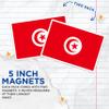 (2 Pack) Tunisia World Flag Magnets - Pride - 5 Inches On Longest Side - Premium Magnet - Choose from Over 200 Countries - for Cars, Refrigerators, Toolboxes, Lockers - Made in USA - MAG0998 view 3