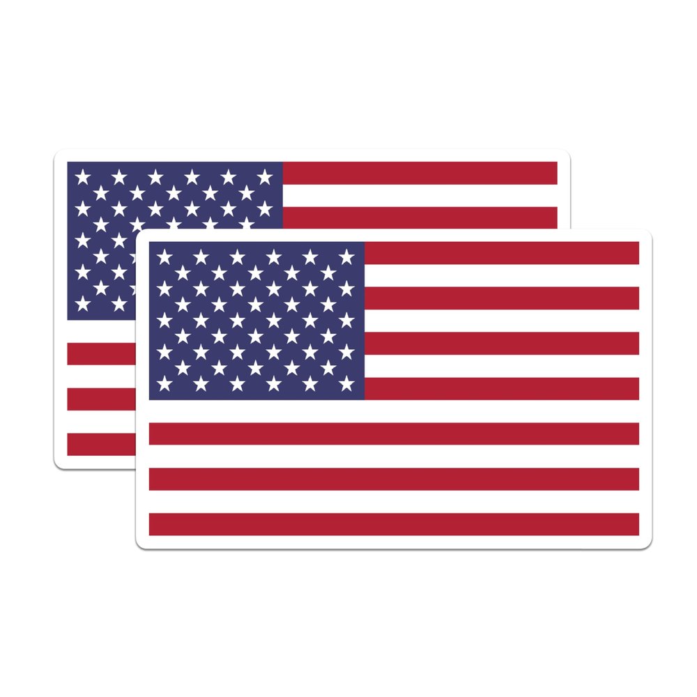 (2 Pack) U.S. United State World Flag Magnets - Pride - 5 Inches On Longest Side - Premium Magnet - Choose from Over 200 Countries - For Cars, Refrigerators, Toolboxes, Lockers - Made In USA - MAG1007