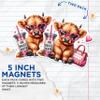 (2 Pack) Highland Cow Magnets - One Boujee Heifer - Funny Sarcastic Boujee - 5" On Longest Side - Premium Magnet - for Cars, Refrigerators, Toolboxes - Made in USA - MAG1207 view 3