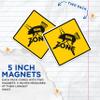 (2 Pack) BBQ Zone Magnets - Barbecue Grill Chef Magnet - Grill Master Magnets - 5" On Longest Side - Premium Magnet - for Cars, Refrigerators, Toolboxes - Made in USA - MAG1190 view 3