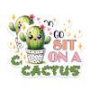 (2 Pack) Go Sit On A Cactus Magnets - Funny Punny Sarcastic - Cute Cactus - 5" On Longest Side - Premium Magnet - for Cars, Refrigerators, Toolboxes - Made in USA - MAG1377 view 1
