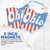(2 Pack) Ohio State Outline Magnets - OH State Shape with USA Flag - 5" On Longest Side - Premium Magnet - Choose Your State - for Cars, Refrigerators, Toolboxes - Made in USA - MAG1161 view 3