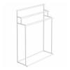 Organizer Holder Household Belt Storage RackFloor Mounted Belt Hanger, Metal Belt Display Stand Men Closet Display Stand Organizer, Ties Scarf Rack Shawls Shelf for Clothing Retail(White,100x40x150cm view 2