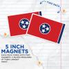 Bliss Monkey Co. (2 Pack) Tennessee State Flag Magnets - TN State Flag Magnet - 5" On Longest Side - Premium Magnet - Cars, Refrigerators, Toolboxes - Made in USA view 3