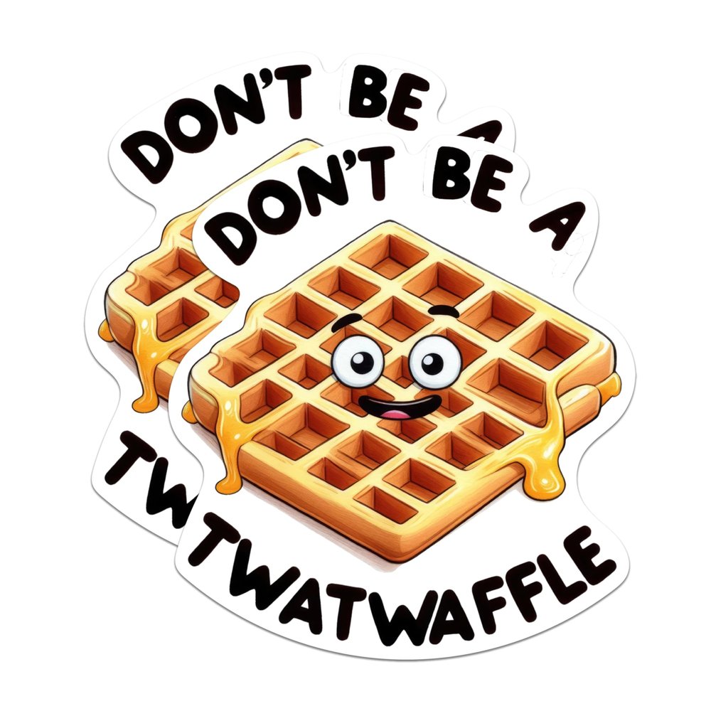 (2 Pack) Don't Be A Tw*twaffle Magnets - Funny Adult Humor Sarcastic Vulgar Magnet - 5" On Longest Side - Premium Magnet - for Cars, Refrigerators, Toolboxes, Lockers - Made in USA - MAG1690