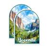 (2 Pack) Yosemite National Park Bumper Magnet - US National Park - Choose from 63 Parks - 5" On Longest Side - Decal for Car Bumper, Laptop, Water Bottle, Wall, and Window - MAG1549 view 1