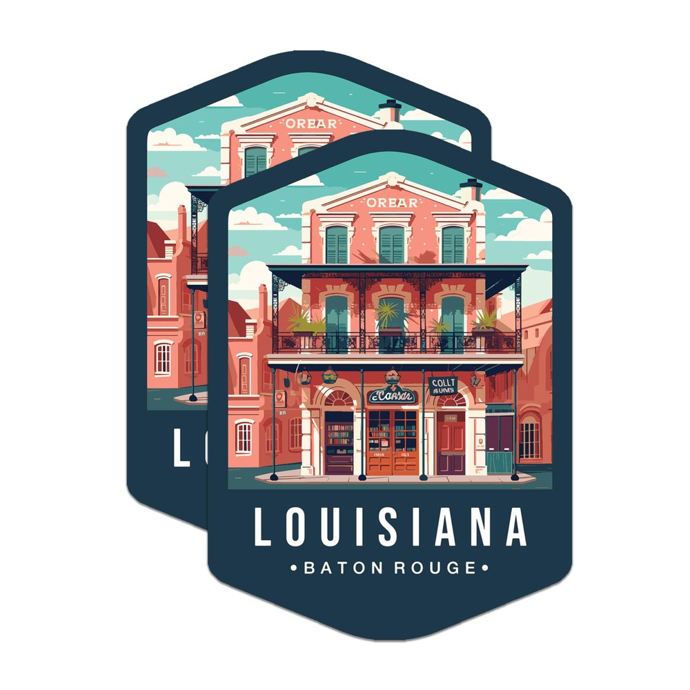 (2 Pack) Louisiana State and Capitol Magnets - LA State Magnet - Choose from 50 States - 5" On Longest Side - Premium Magnet - for Cars, Refrigerators, Toolboxes, Lockers - Made in USA - MAG1474